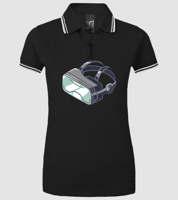 Ochelari VR model negru pe tricou