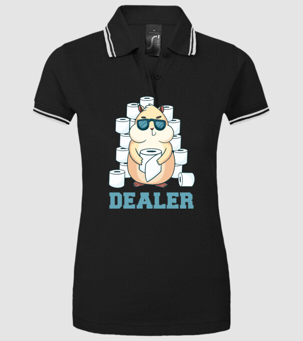 Dealer model negru pe tricou