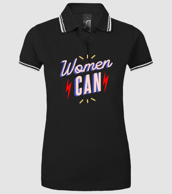 Women Can de Ziua Femeii model negru pe tricou