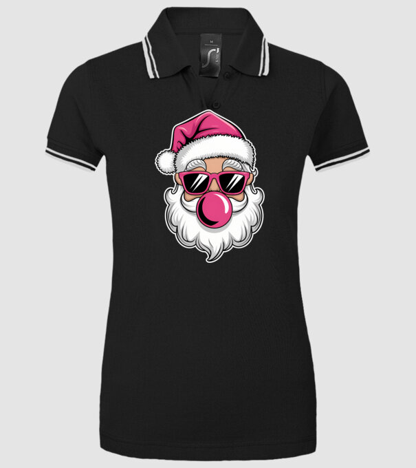 Bubble gum Santa 2 model negru pe tricou