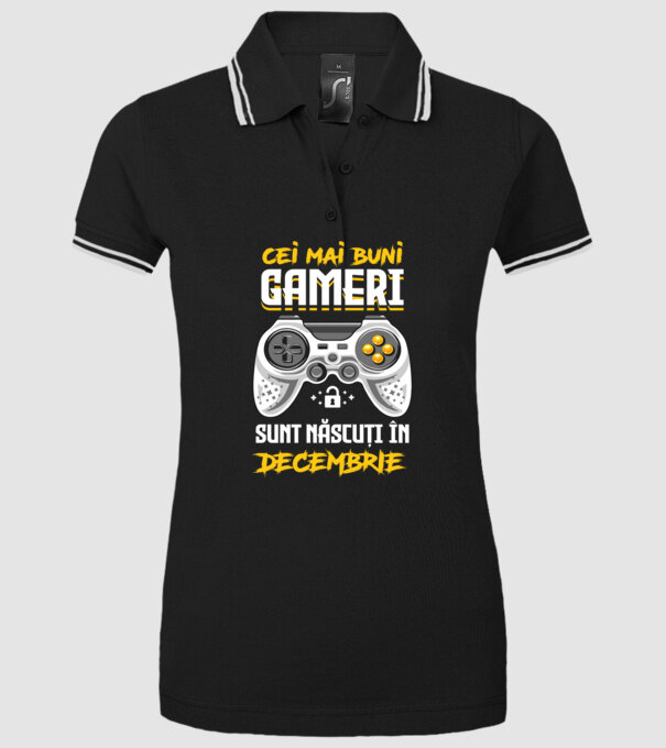 cei mai buni gameri sunt născuți în decembrie model negru pe tricou