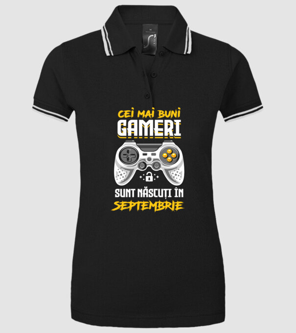 cei mai buni gameri sunt născuți în septembrie model negru pe tricou