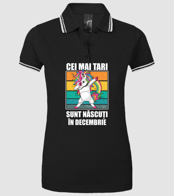Cei mai tari sunt născuți în decembrie model negru pe tricou