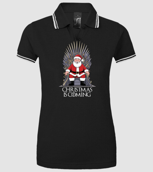 Christmas is Coming Negru model negru pe tricou