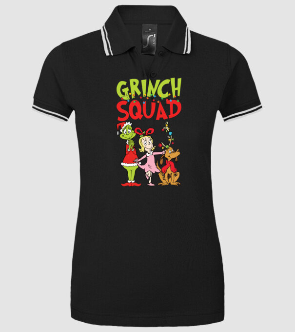 Grinch Squad model negru pe tricou