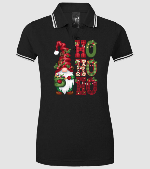 HOHOHO Gnome model negru pe tricou
