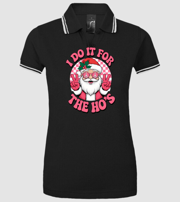 I do it for the HO's Santa model negru pe tricou