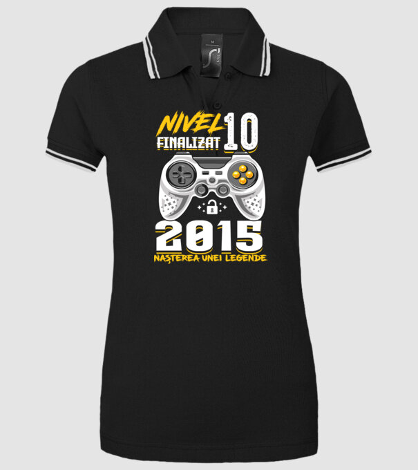 Nivel Finalizat 10 2015 model negru pe tricou