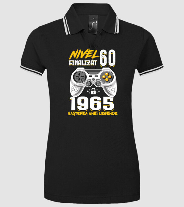 Nivel Finalizat 60 1965 model negru pe tricou