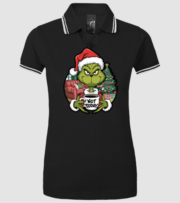 Not Today Grinch model negru pe tricou