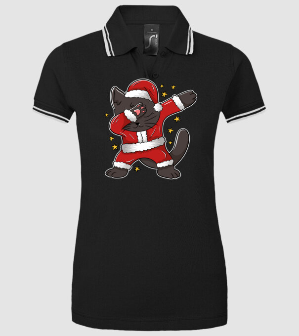 Pisică Dab model negru pe tricou