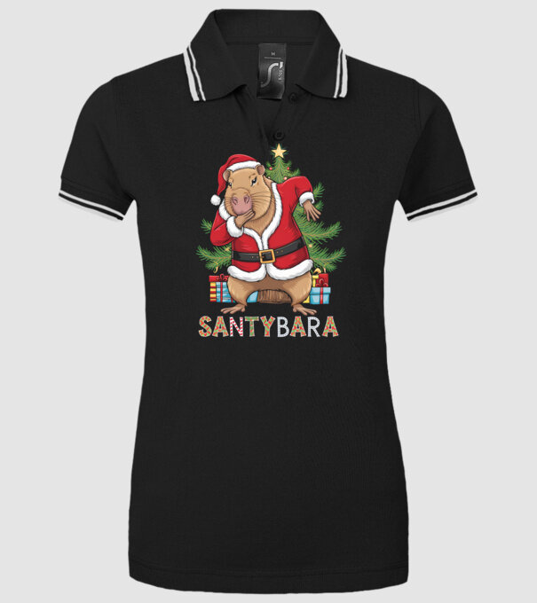 Santybara model negru pe tricou
