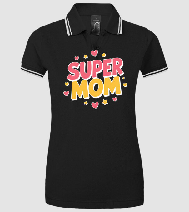 Super Mom Negru model negru pe tricou