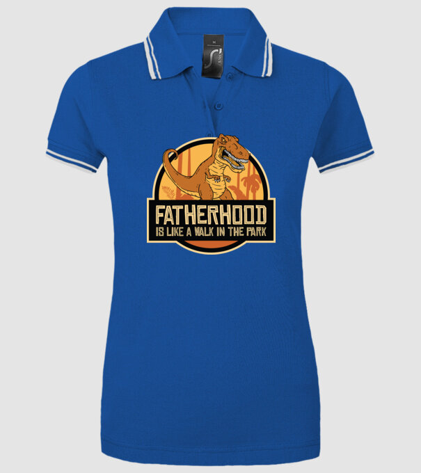 A fi tată - E ca o plimbare în Parcul Dinozaurilor model albastru regal pe tricou