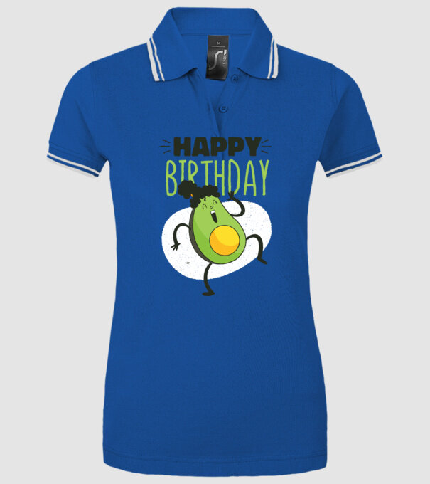 Avocado La mulți ani model albastru regal pe tricou