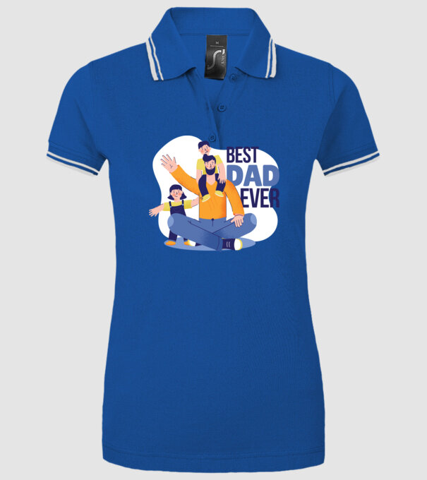 Best Dad ever - Cel mai bun tată model albastru regal pe tricou