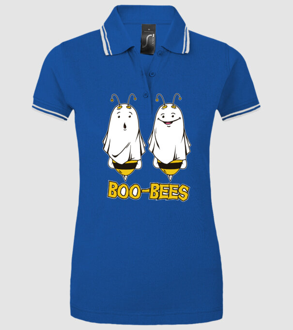 Boo Bees - Albine fantomă Halloween model albastru regal pe tricou