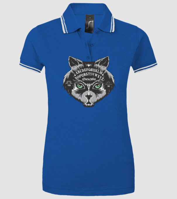 cap pisică joc de aventură model albastru regal pe tricou