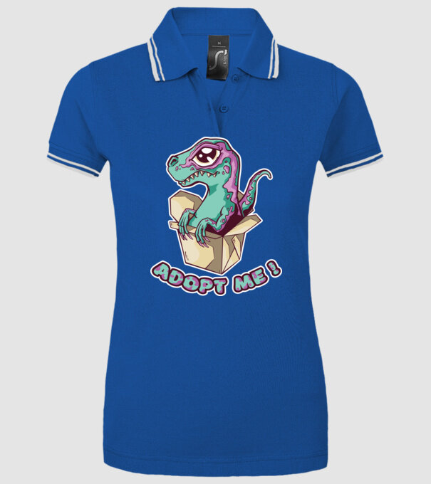 Raptor drăguț model albastru regal pe tricou