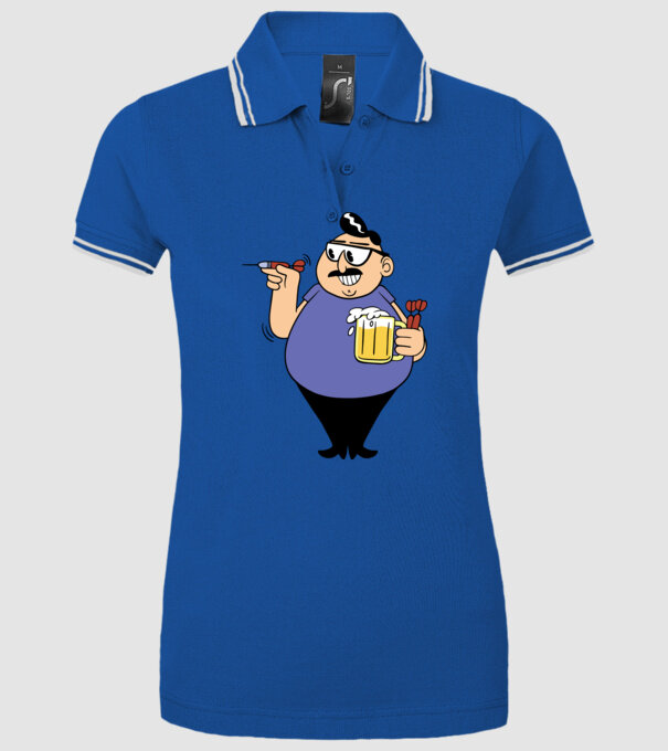 Jucător de darts model albastru regal pe tricou