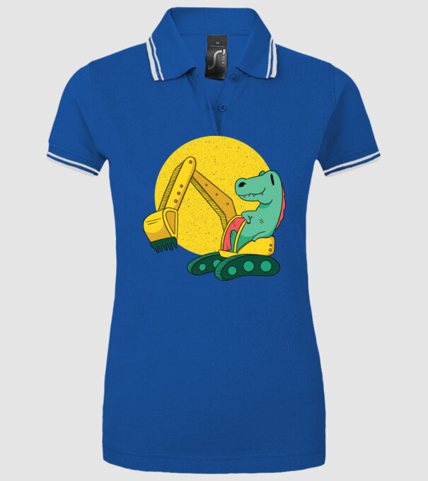 Excavator dinozaur model albastru regal pe tricou