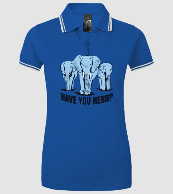 Elefanți model albastru regal pe tricou