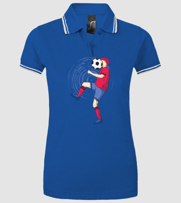 Fotbalist model albastru regal pe tricou