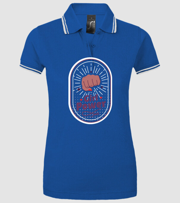 Girl Power Ziua Femeii model albastru regal pe tricou