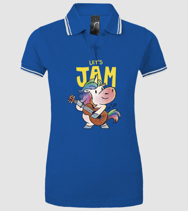 Unicorn cu chitara model albastru regal pe tricou