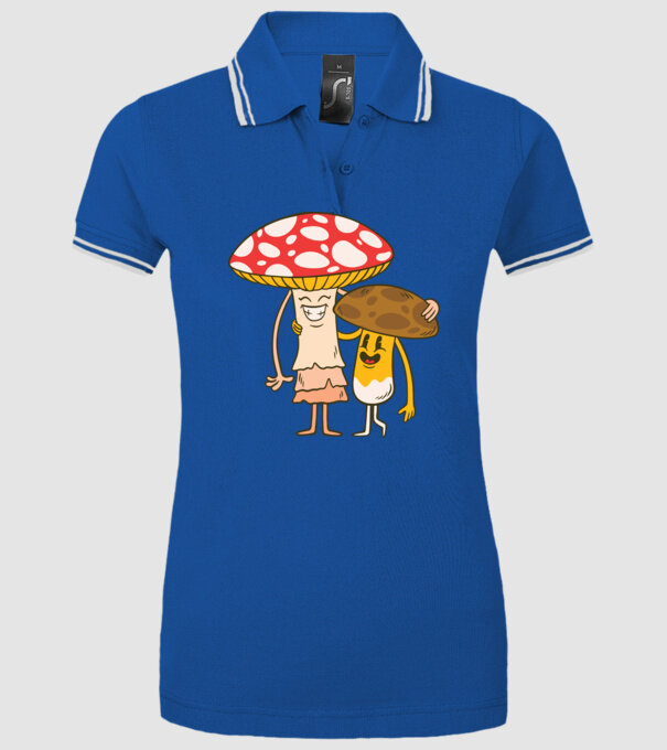 Familie Ciuperci model albastru regal pe tricou