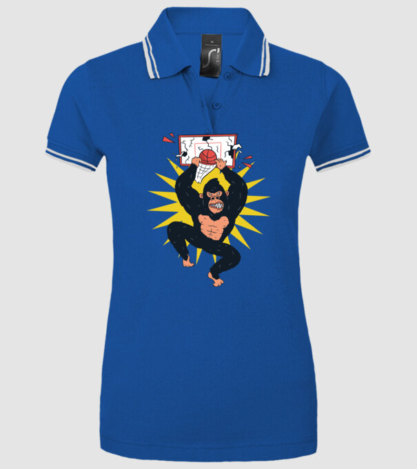 Gorilă baschet model albastru regal pe tricou