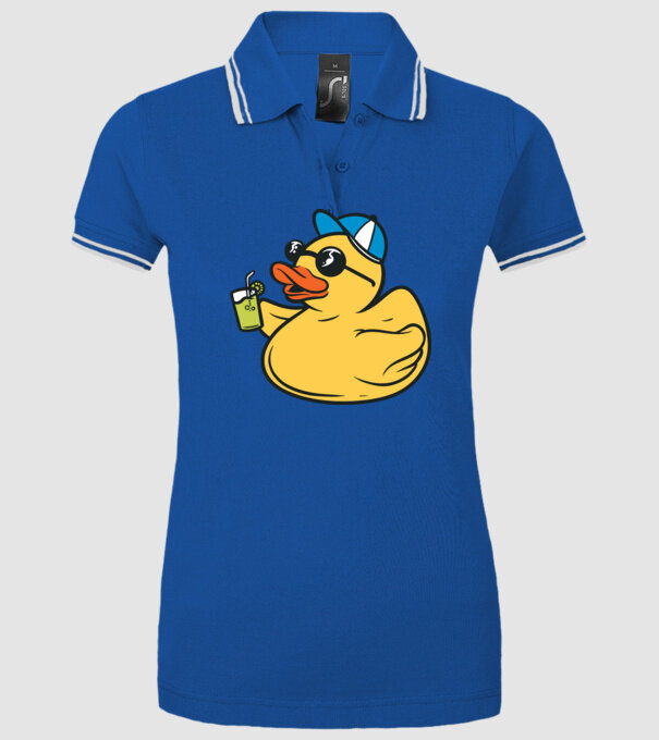 rățușcă de cauciuc Vacanță model albastru regal pe tricou