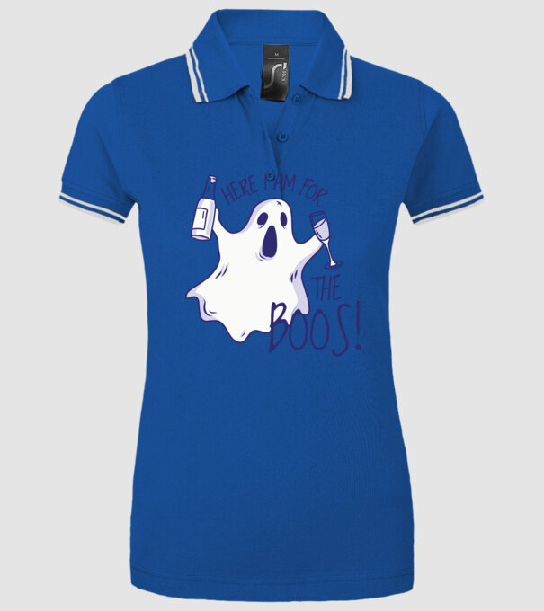 Here I am for the Boos model albastru regal pe tricou