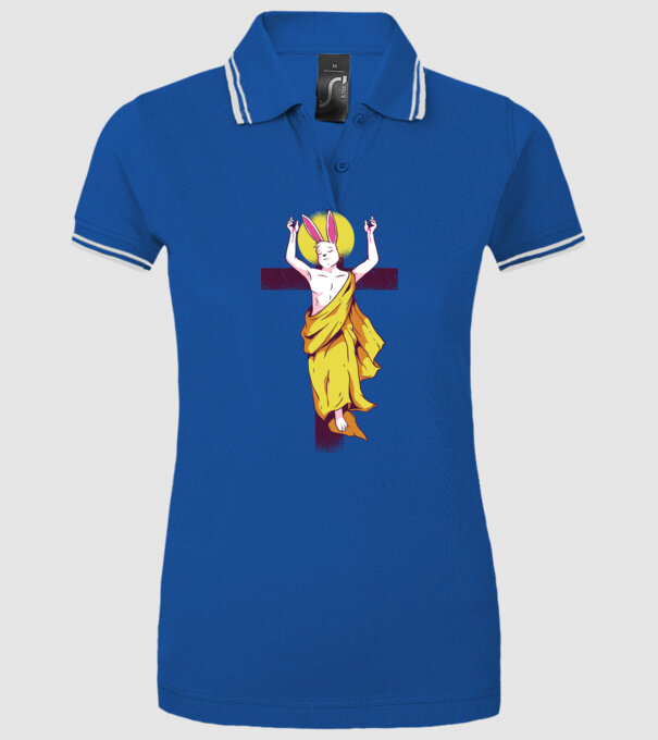 iepuraș de Paște Înviere model albastru regal pe tricou