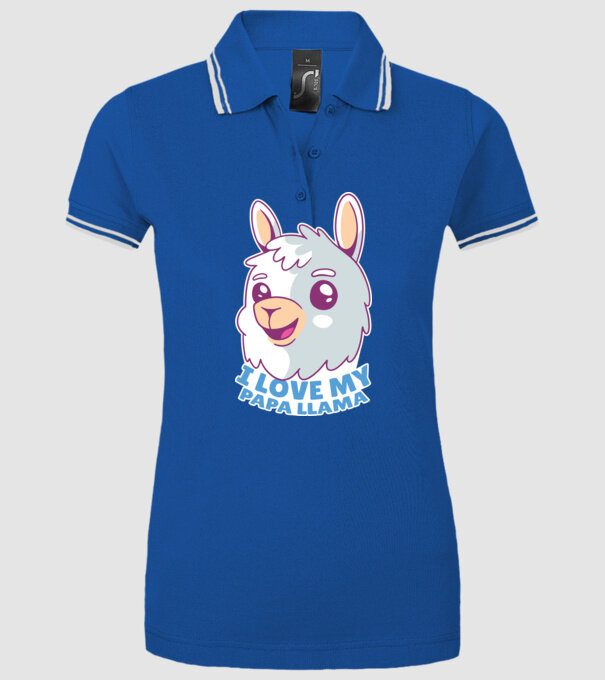 I Love My Papa Llama tricou drăguț cu lamă pentru bunicul model albastru regal pe tricou