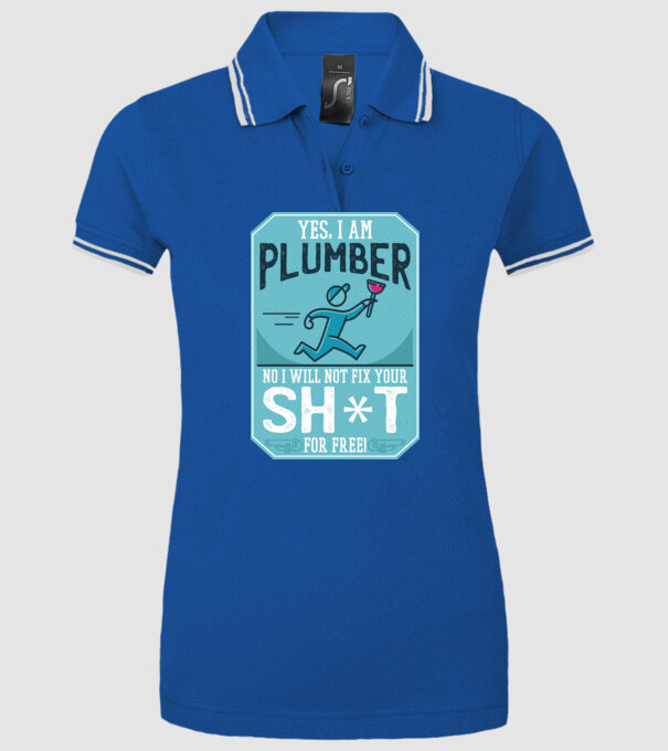 Da, sunt instalator model albastru regal pe tricou