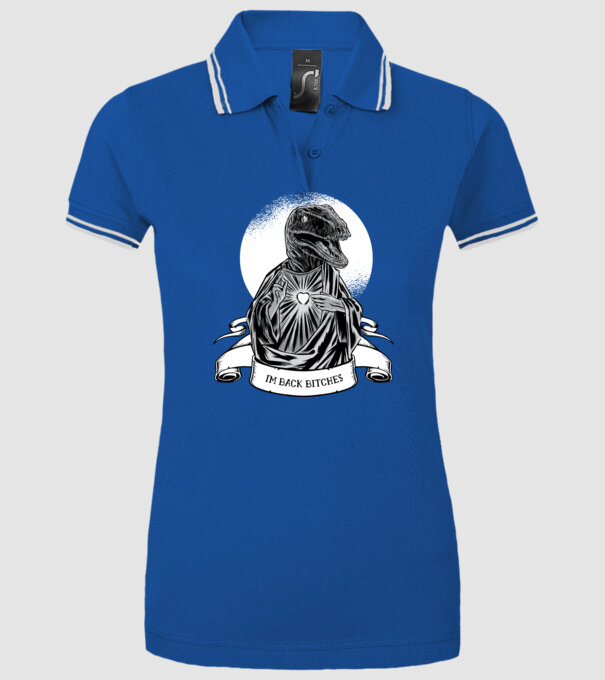 Iisus Raptor Dinozaur model albastru regal pe tricou
