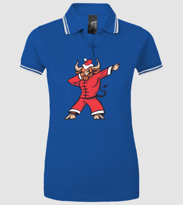 Taur de Crăciun DAB model albastru regal pe tricou