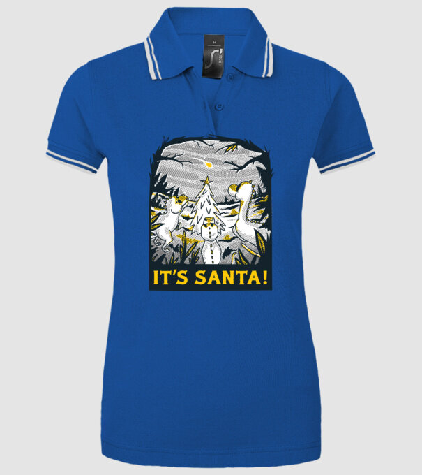 Dinozauri de Crăciun model albastru regal pe tricou