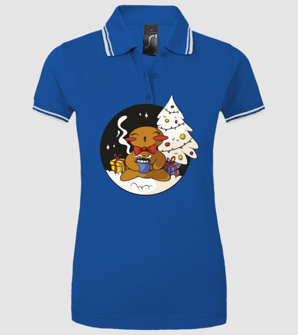 Turtă dulce de Crăciun model albastru regal pe tricou