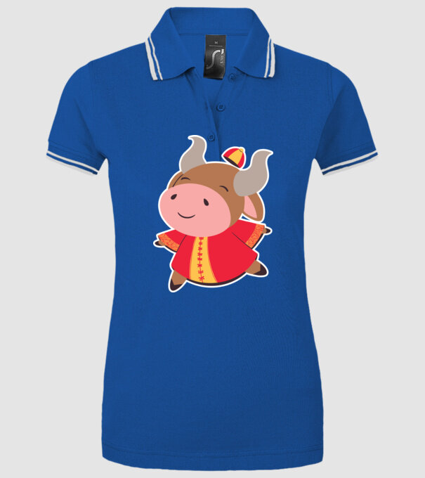 Anul chinezesc - Anul Bivolului model albastru regal pe tricou