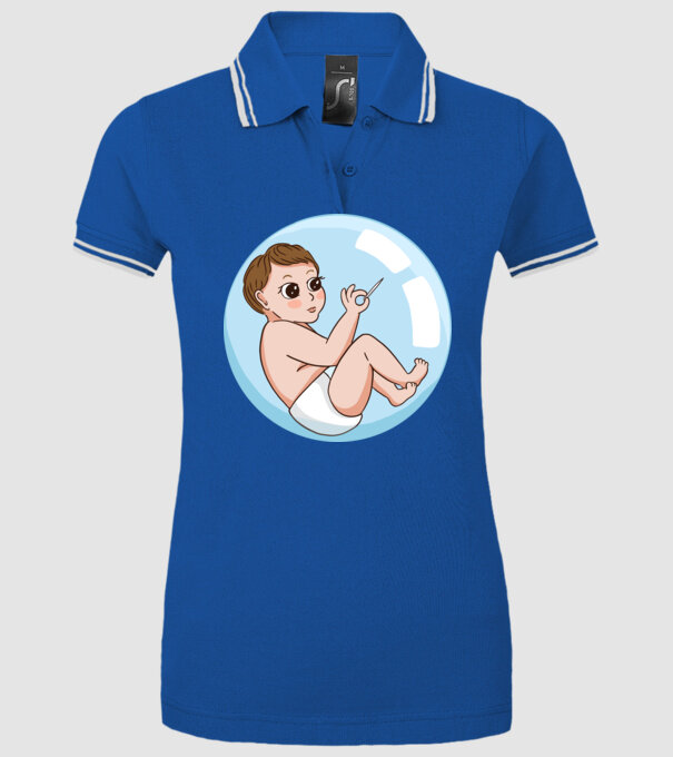 Bebeluș model albastru regal pe tricou