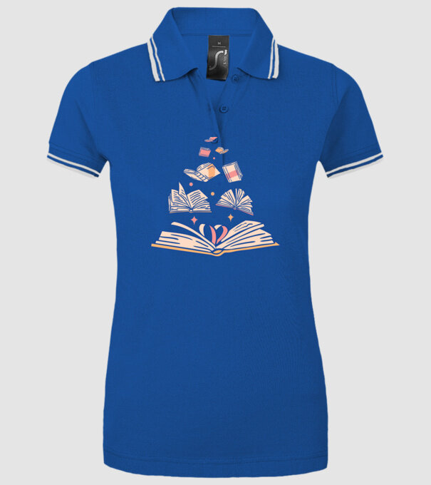 Cărți model albastru regal pe tricou
