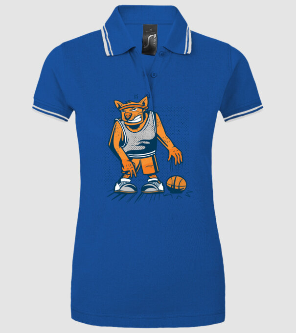 câine baschetbalist model albastru regal pe tricou