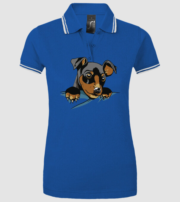 tricou drăguț câine în buzunar pentru iubitorii de câini model albastru regal pe tricou