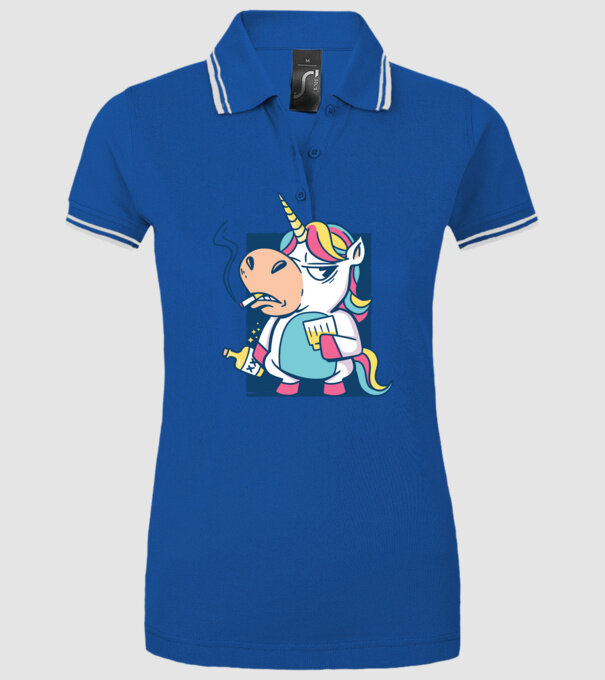 Unicorn rebel model albastru regal pe tricou