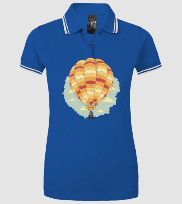 Aerostat model albastru regal pe tricou