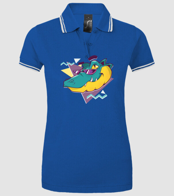 Aligator cool model albastru regal pe tricou