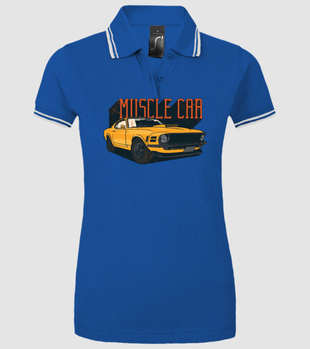 Mașină sport cool model albastru regal pe tricou