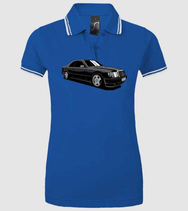 Mercedes model albastru regal pe tricou